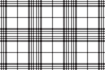 Simple black white tartan seamless pattern