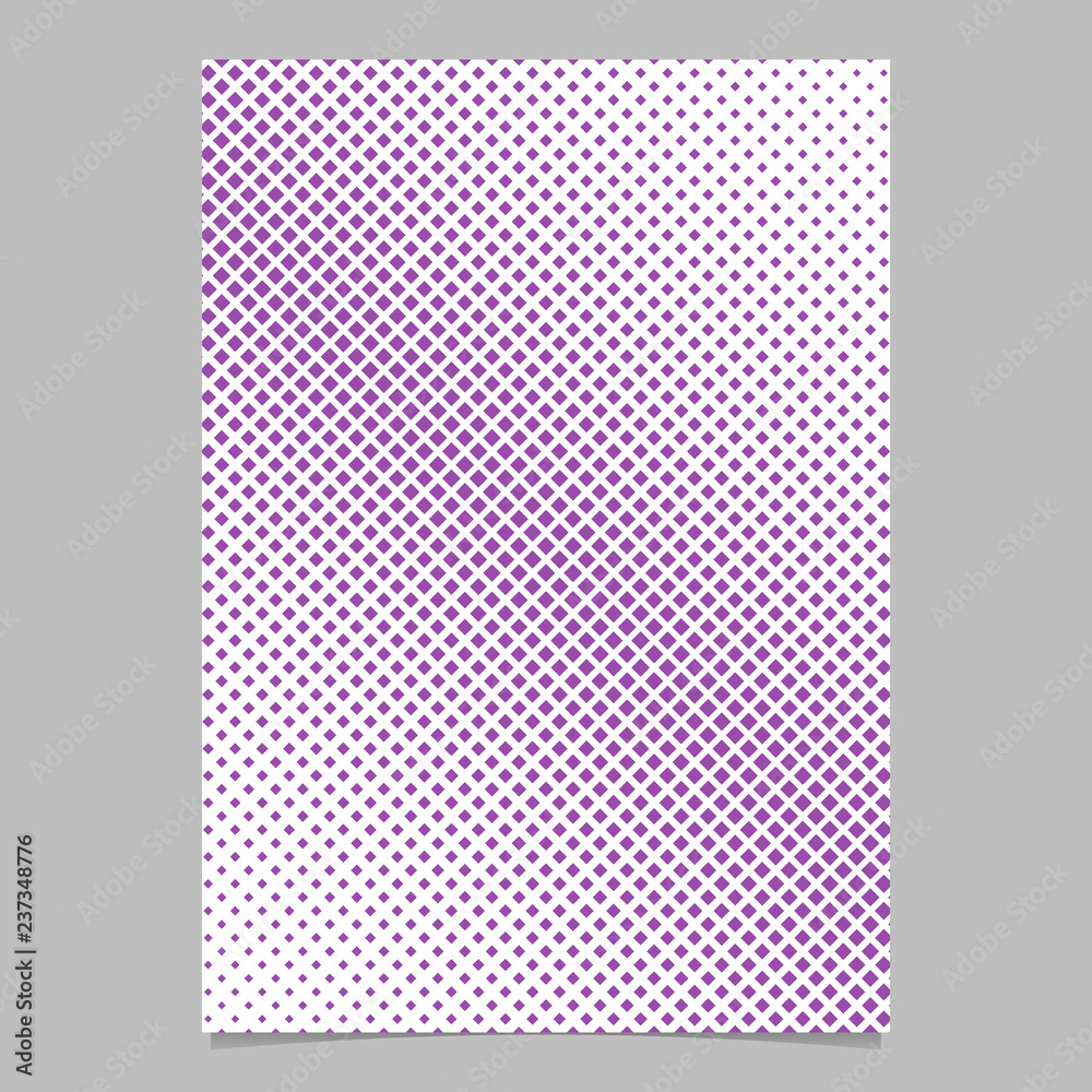 Poster halftone diagonal square pattern background poster template - vector graphic with diagonal squares