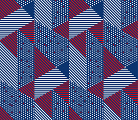 Classic stripe and dots geometric seamless pattern