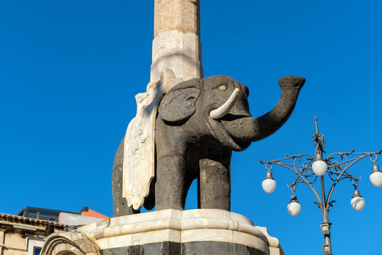 Elephant Fountain. Catania, Sicily, Italy