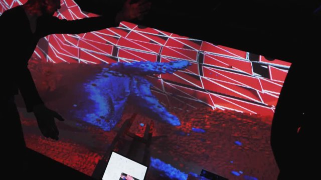 Art digital performance, dance experimental. A new kind of art, generative graphics. Interactive video installation. High technologies.