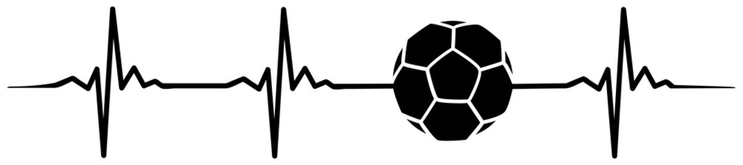 football soccer heartbeat #isoliert #vektor - Fußball Herzschlag