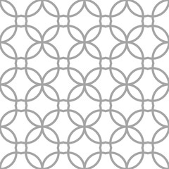 Gray geometric design on white background. Seamless pattern