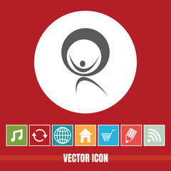 very Useful Vector Icon Of Man in Round with Bonus Icons Very Useful For Mobile App, Software & Web