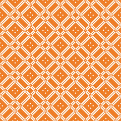 Orange geometric ornament. Seamless pattern