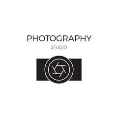 Photography line logo template