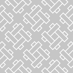 Gray and white geometric ornament. Seamless pattern - 237351168