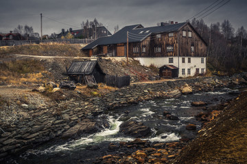 Roros, norwegian mining town from UNESCO list. Smelting house.