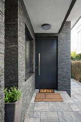 Obraz premium Entrance door into modern house