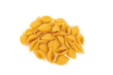 conchiglioni pasta , isolated on a white background.