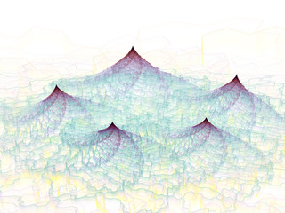 surreal futuristic digital 3d design art abstract background fractal illustration for meditation and decoration wallpaper