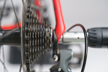 Bike cassette with chain and gear shift