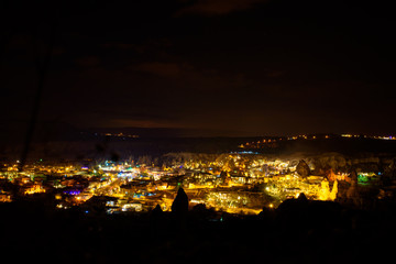 Nevsehir city view at night