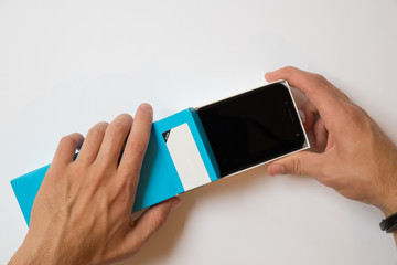 Unboxing my new purchase for Christmas, a touchscreen smartphone