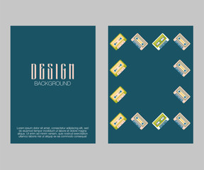 Cover design for brochure,booklet,flyer etc. Retro geometric poster