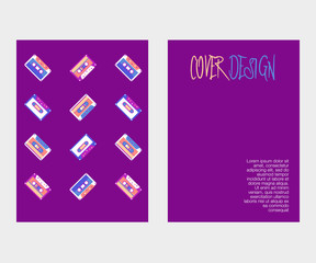 Cover design for brochure,booklet,flyer etc. Retro geometric poster