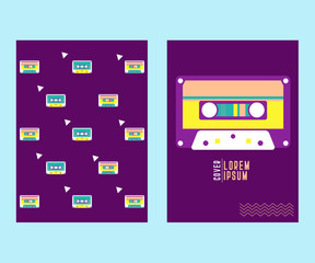 Cover design for brochure,booklet,flyer etc. Retro geometric poster