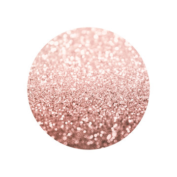 Round With Purple Glitter Isolated On White Background. Can Be Used As Place For Your Text, Design Element