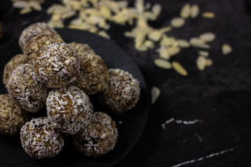 Vegan sweet delicious candy. Raw sweet ball