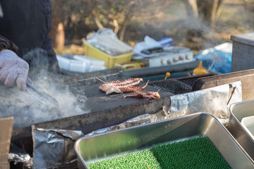 cooking on the grill