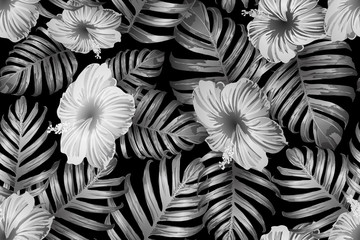 Black white exotic pattern.