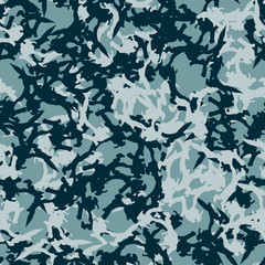 Winter camouflage of various shades of blue color