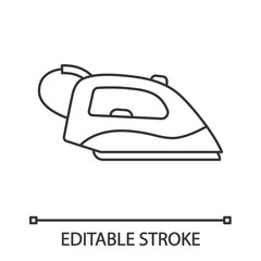 Steam iron linear icon
