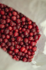  frozen lingonberries in a pie dough