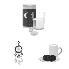 Vector illustration of dreams and night logo. Collection of dreams and bedroom stock vector illustration.