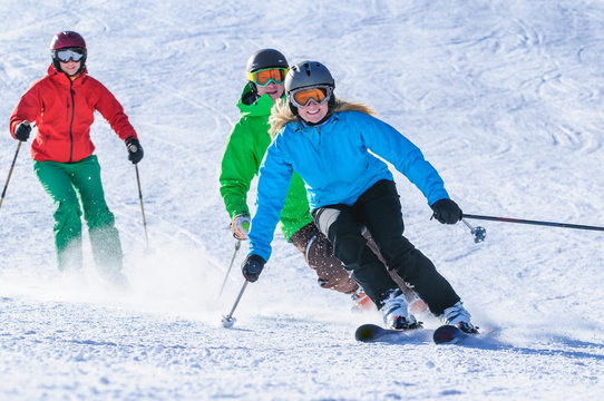 gemeinsam Spa&szlig; haben auf der Skipiste