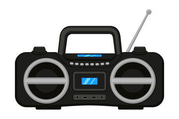 Colorful cartoon boombox
