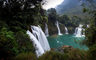 Waterfall Bondjok. North Vietnam.