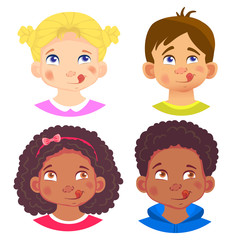 girls and boys character set