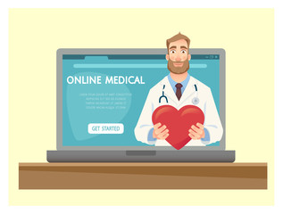 Online medicine concept