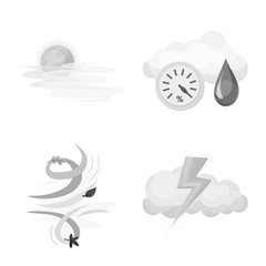 Isolated object of weather and climate sign. Collection of weather and cloud stock symbol for web.