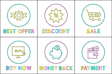 Fototapeta premium Online buy and sale, vector shopping concept