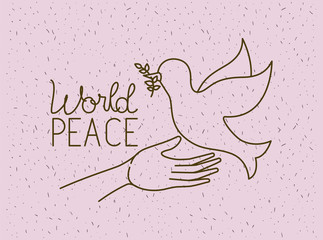 hands with dove world peace