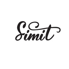 Lettering design with word 