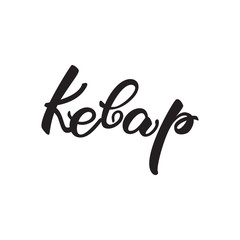 Lettering design in Turkish language. A traditional Turkish food 