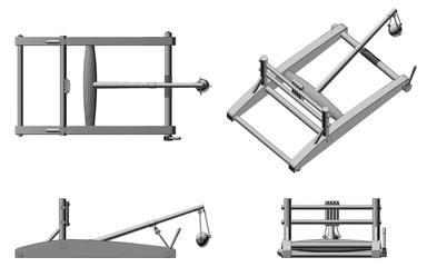 balista, catapult, 3d visualization, illustration