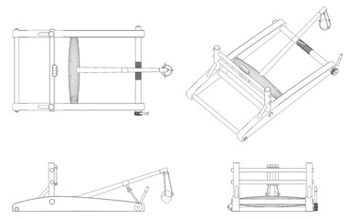 balista, catapult, 3d visualization, illustration