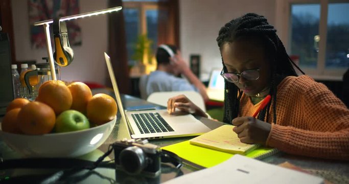 Picture of african woman and european man communicating