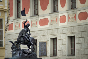 Prague, Czech Republic - bronze statue of St. George
