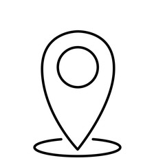 Map pointer line icon gps sign web and mobile app vector isolated on white