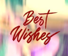 Best wishes handwriting calligraphy good use for any design you want.