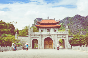 Temple of Dinh Tien Hoang at Hoa Lu Ninh Binh, first capital of Vietnam. Popular tourist destination in Ninh Binh Province.