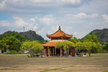 Temple of Dinh Tien Hoang at Hoa Lu Ninh Binh, first capital of Vietnam. Popular tourist destination in Ninh Binh Province.