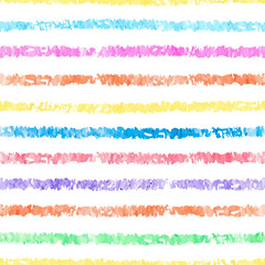 Striped seamless pattern. Colorful lines, brush strokes. Abstract vector background