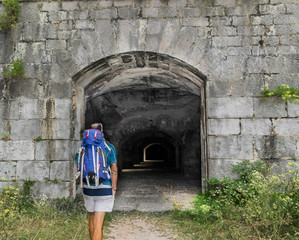 Fuerte de Santoña en un acantilado sobre el mar Cantabrico, Atlantico Norte, España