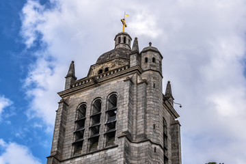 Fototapeta na wymiar Saint-Paul-Notre-Dame-of-Miracles Church - French Catholic church located in Orleans, Loiret department, Center-Val de Loire region. St. Paul's Tower, completed in 1627.